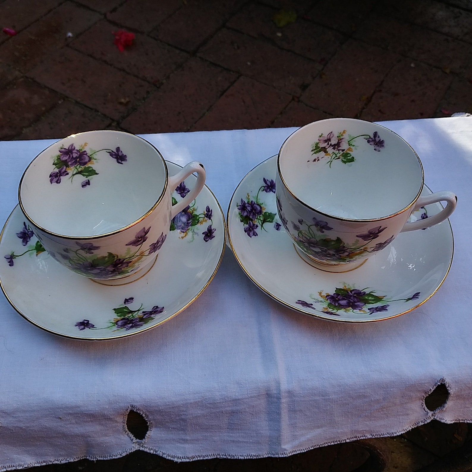 Vintage Duchess Bone China Violets Teacup and Saucer Set for Etsy