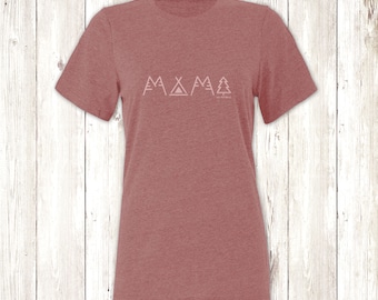 Ladies Mama Camper Relaxed Crew Neck T-Shirt