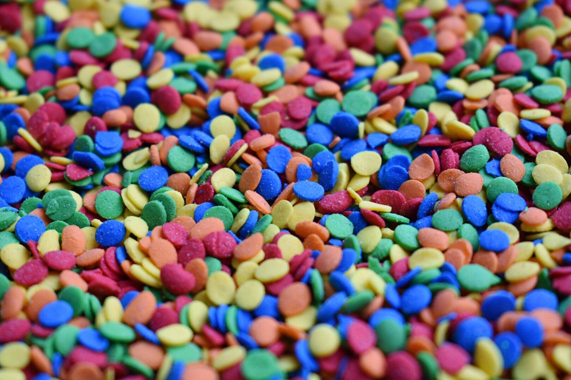 Edible Sprinkles Primary Confetti Quin Sprinkles edible Etsy