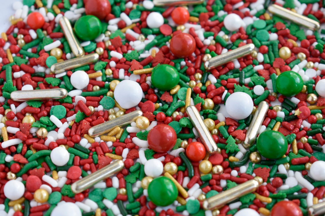 Edible Sprinkles Classic Christmas Sprinkle Mix 8 oz Etsy