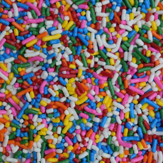 Edible Sprinkles Classic Rainbow Sprinkles Cake Cookie Etsy