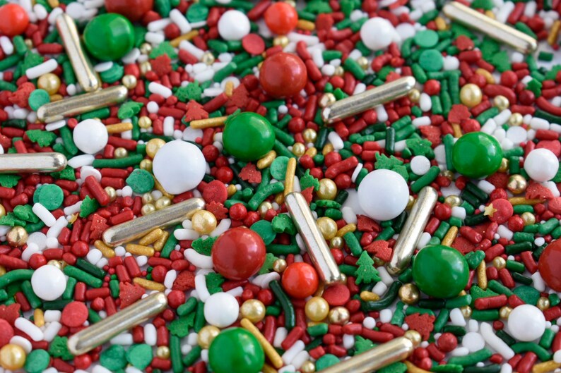 Edible Sprinkles Classic Christmas Sprinkle Mix 8 oz Etsy