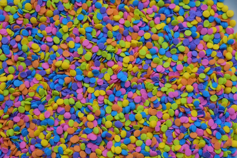 Edible Sprinkles Neon Confetti Quins sequins sprinkles Etsy