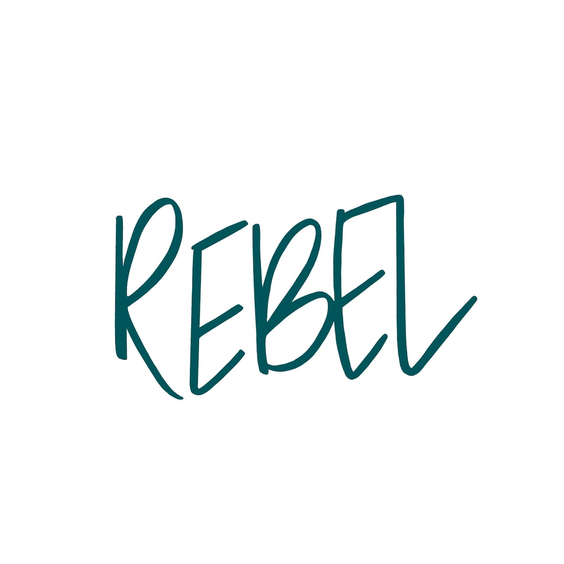 Rebel lettering on cotton t-Shirt for boys and girls kids | Etsy
