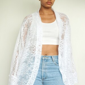 White Lace Cardigan | Beautiful White Lace Cardigan