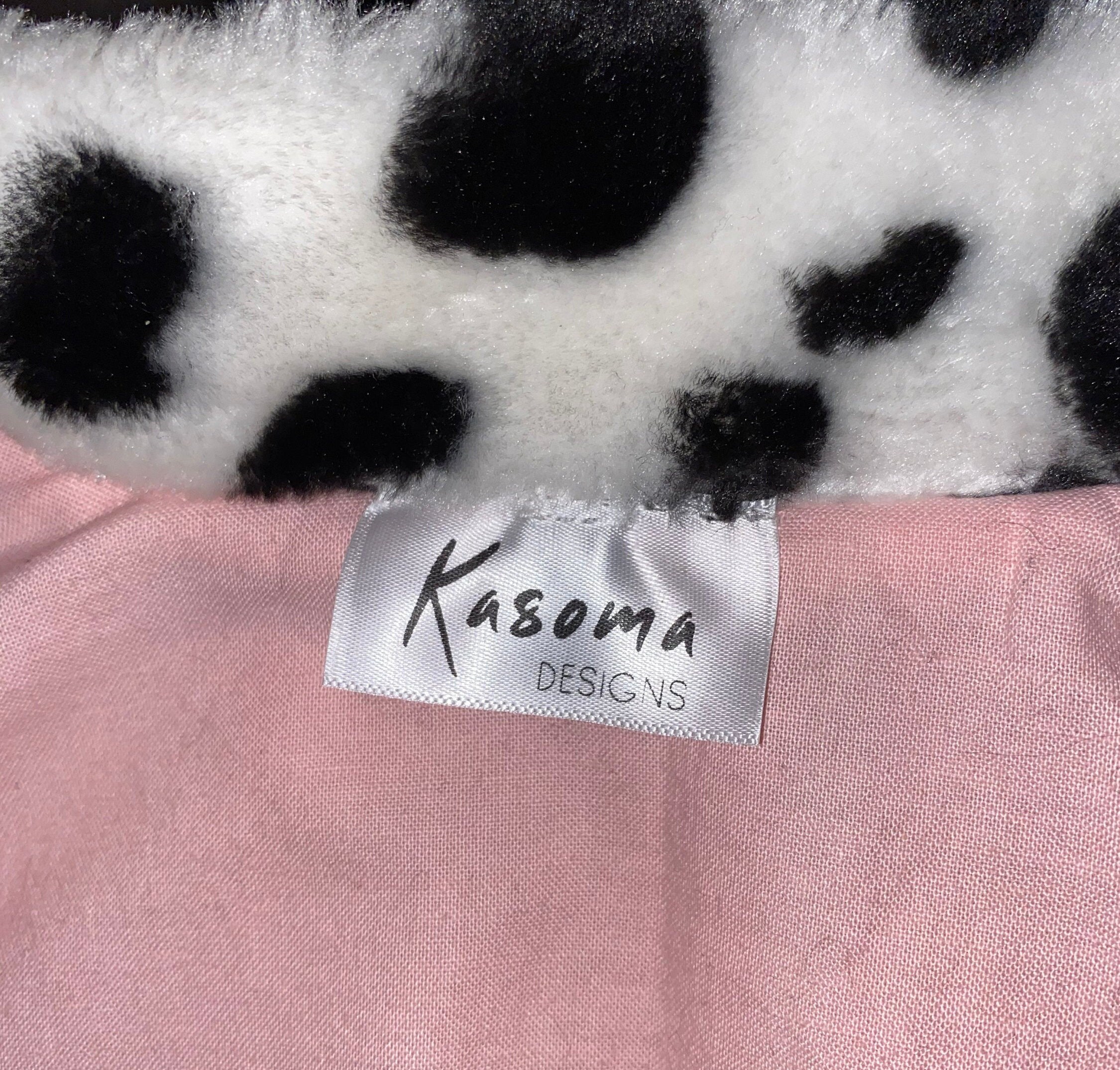 Cropped Fluffy Pink \u0026 Cow Print Jacket