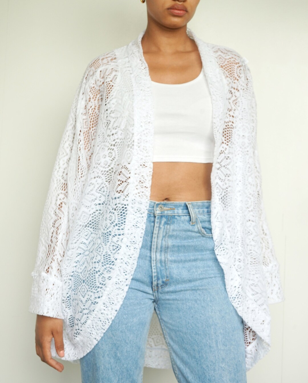 White Lace Cardigan Beautiful White Lace Cardigan Etsy