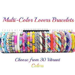 Multicolor Nepal Glass seed Beads Bracelets.