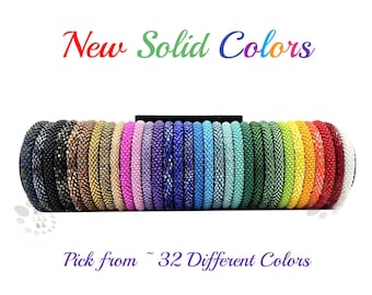 Solid Plain Colors Nepal Bracelets. Pick Your Favorite from 32 Different Color Seed Beads Bracelets. Friendship Bracelets.