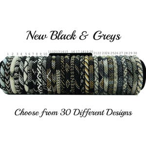 Black and Grey Gothic Colors Nepal Bracelets.