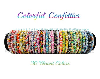New Colorful Confetties Pattern Nepal Bracelets. Seed Beads Bracelets. Pick your Favorite One
