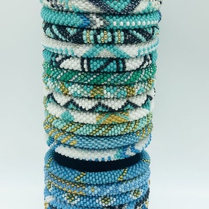 Blues and Teals Themed Nepal Bracelets. Pick Your Favorite Color Seed ...