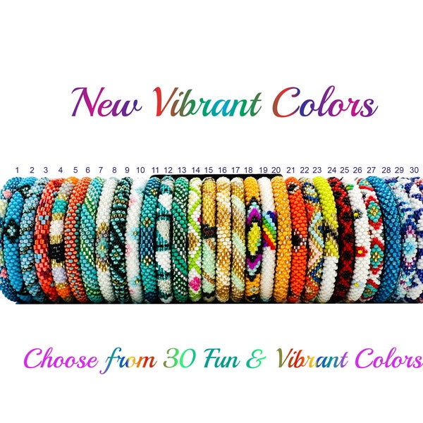 New Vibrant Colors Nepal Bracelets. Choose From 30 Different Colors. Seed Beads Jewelry. Boho Bracelets.