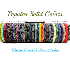 Popular Solid Plain Colors Nepal Bracelets. Pick  from 30 Different Color Seed Beads Bracelets. Boho Friendship Bracelets.