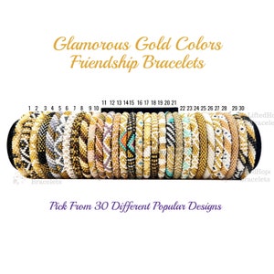 Nouveaux bracelets népalais couleurs or. Bracelets de perles de rocaille. Choisissez votre modèle préféré image 1