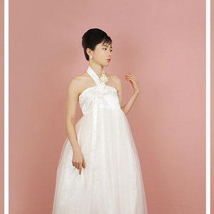 GrangHanA halter collar tutu hanbok dress