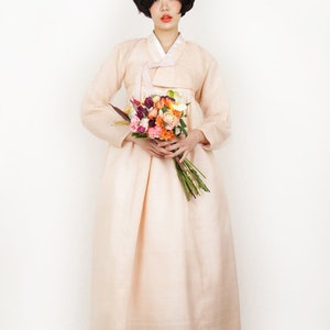 Apricot pearl hanbok set