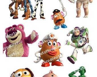 Toy Story Waterslide Decals: Buzz Lightyear & Woody, Laser Printed Waterslides, A4 Size