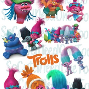 Trolls on Clear Waterslides 8.5 x 11 inches - Sealed and Ready To Go