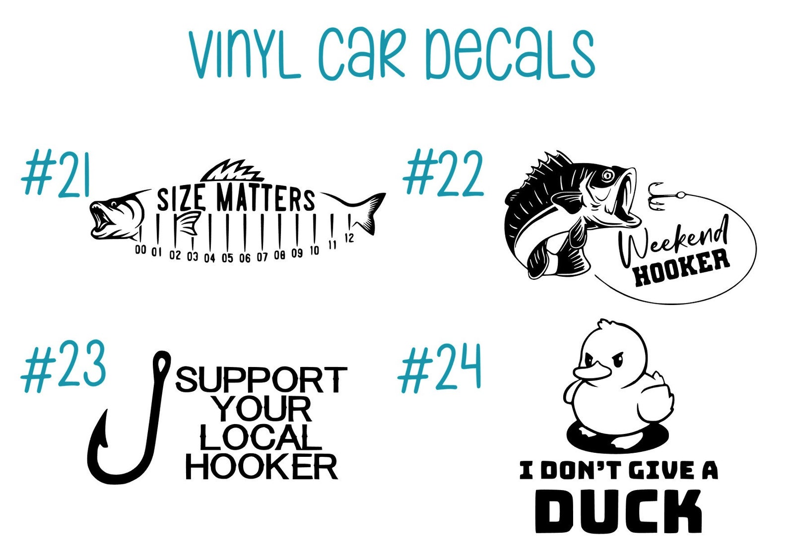 Vinyl Car Decals Funny Car Decals Custom Car Window Vinyl Etsy