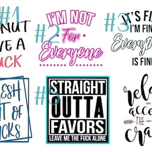 Funny Adult Sayings Waterslide Decals For Tumblers - Ready To Use