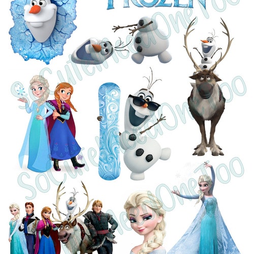 frozen elsa anna and olaf selection frozen decal on etsy