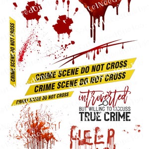 Blood Splatter, Bloody Hand Prints, Splatter of Blood, Real Blood Decals, labels on Clear/White Laser Waterslide Decal Paper - Ready To Use