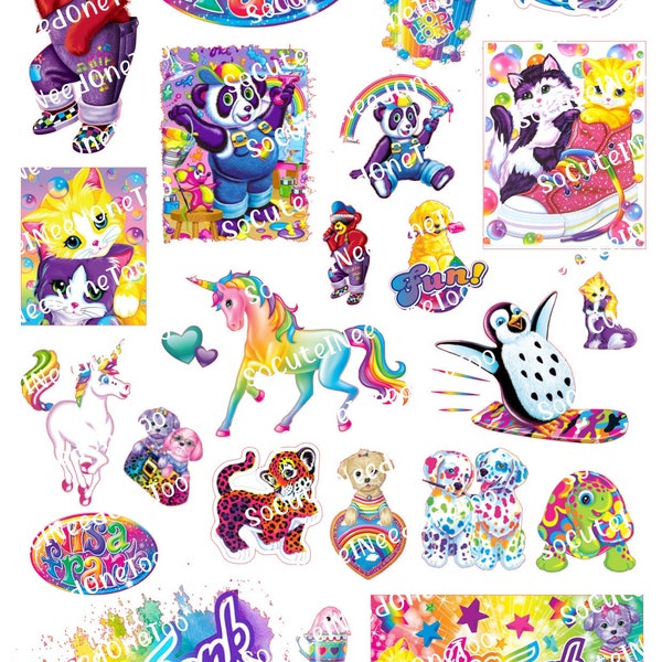 Lisa Frank Stickers - Etsy