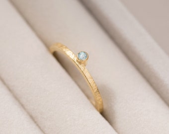 Aquamarine Ring Gold, March Birthstone Ring, Gold Ring with Stone, Gold gemstone ring, Aquamarine jewellery, Ethical ring, Ethical gifts