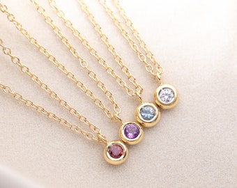 Birthstone Necklace Gold, Birthstone Jewelry, Birthstone Gift, Necklace for mom, Birthstone Necklace UK, October Birthstone