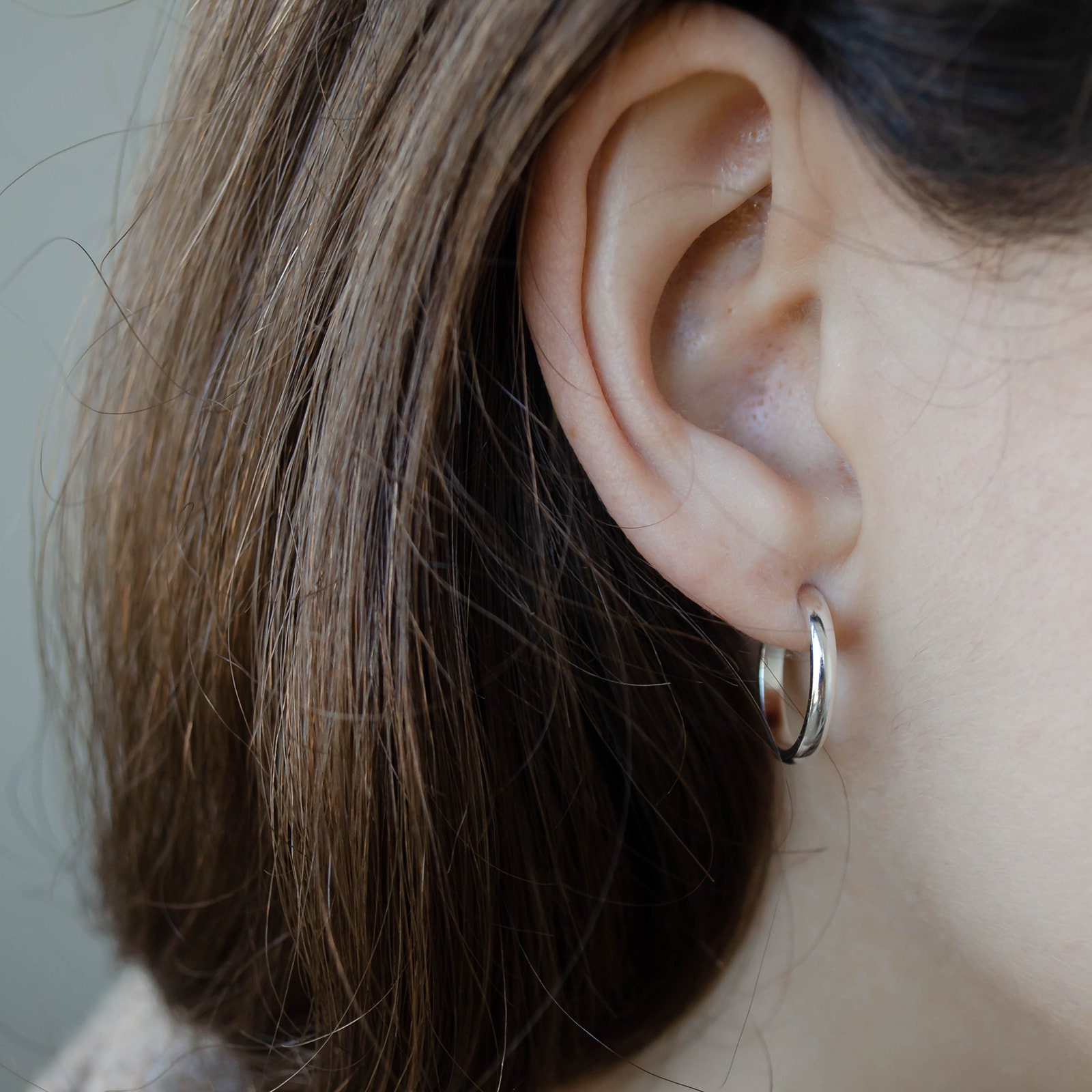 Little hoop hotsell earrings silver