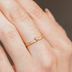 Pink tourmaline ring in 9ct solid gold, October birthstone ring, Ethical Jewellery image 3