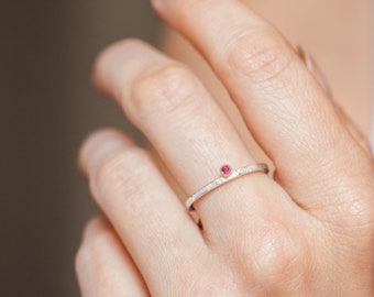Ruby ring, July birthstone ring, Sterling silver gemstone ring UK, 9 carat gold ring