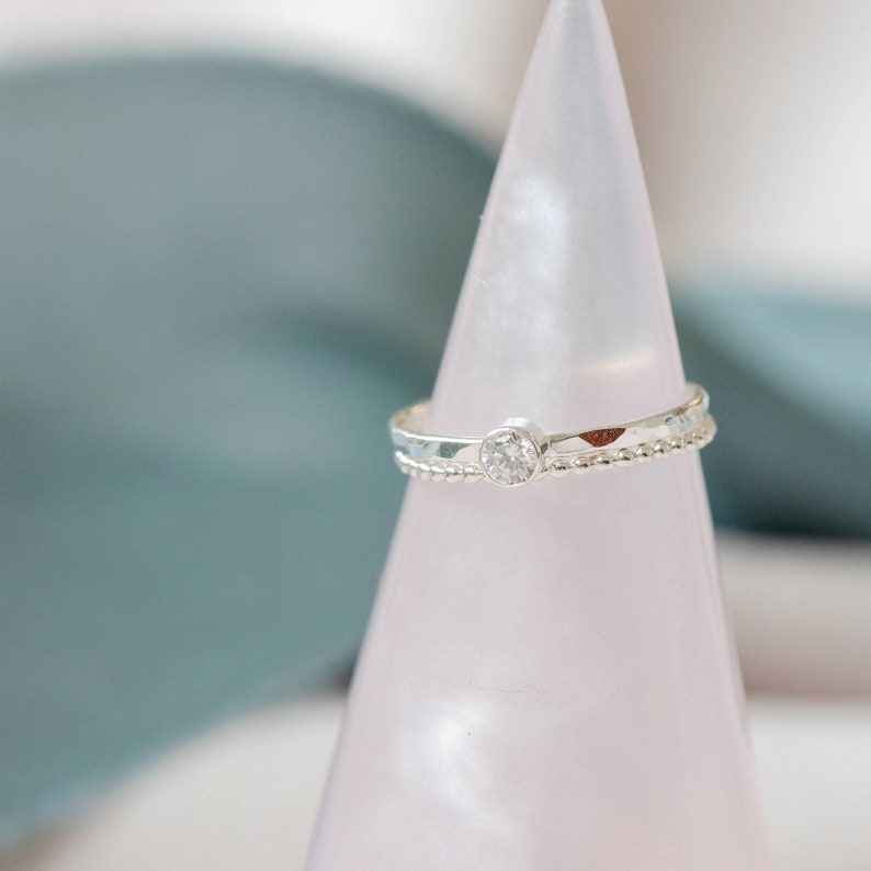 April birthstone ring Gift for her Birthstone Jewellery April birthday gift Cz Diamond Ring UK shop Gemstone ring sterling silver