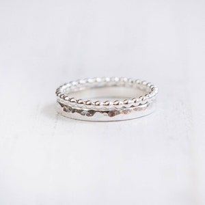 Stacking silver rings set, silver rings, stacking rings, UK sellers only image 2
