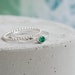 Dainty emerald ring sterling silver, May birthstone ring for her, Everyday rings set, CZ Green Emerald 3mm, UK shop, Emerald ring UK 