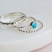 Stacking Rings, Turquoise Ring, Silver stacking rings, Rings Set, Turquoise jewellery, Silver Rings, December birthstone, UK rings 