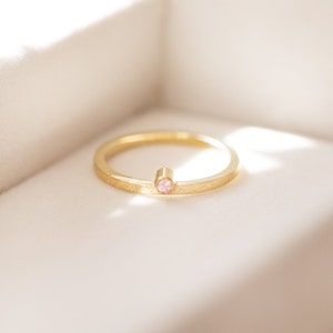 Pink tourmaline ring in 9ct solid gold, October birthstone ring, Ethical Jewellery image 2