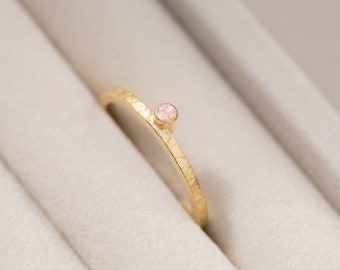 Pink tourmaline ring in 9ct solid gold, October birthstone ring, Ethical Jewellery