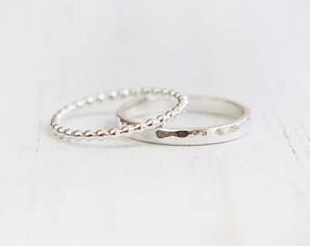 Stacking silver rings set, silver rings, stacking rings, UK sellers only