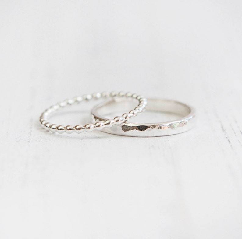 Stacking silver rings set, silver rings, stacking rings, UK sellers only image 1