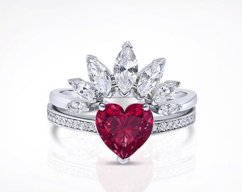 Queen of Hearts - Ruby Ring - ‘Two Worlds’ Alice in Wonderland Collection