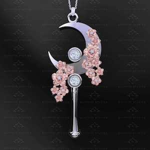 Crescent Moon Sterling Silver Inspired Sailor Moon Necklace