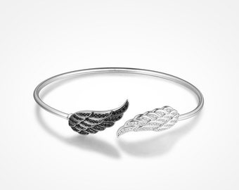 Angel wing on sale cuff bracelet