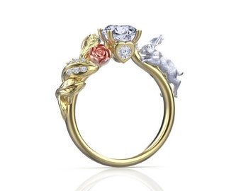 Alice - Gold Ring ‘Two Worlds’ Alice in Wonderland Collection