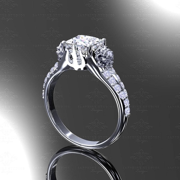 Eternal - Princess Cut White/Rose Gold Final Fantasy Inspired Ring -