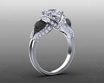 Amora - Skull Engagement Ring –