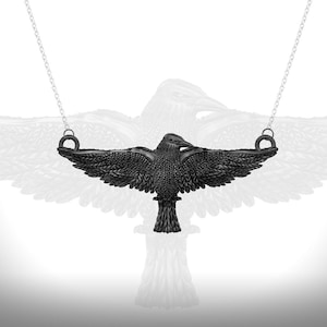 Within a Dream - Black Raven Necklace