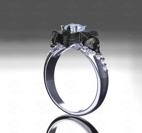 Moonlight compromiso murciélago y calavera - Etsy España