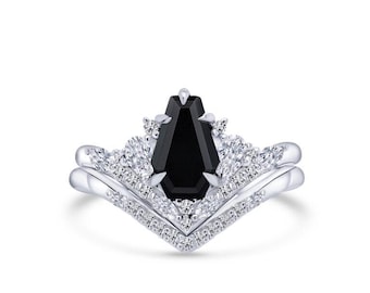 Emilia Gold Coffin Cut Bridal Set